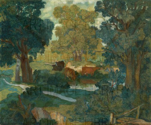 Image no. 3797: Landscape with Cows. (Nikolai Krymov), code=H, ord=0, date=EARLY 20th century