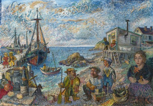 Image no. 3799: Fisherman and the Artist`s... (David Davidovich Burliuk), code=H, ord=0, date=mid 20th century