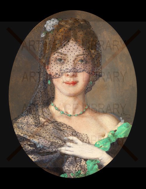 Image no. 3805: Dame voilee (Manon Lescaut) (Konstantin Somov), code=V, ord=0, date=1928