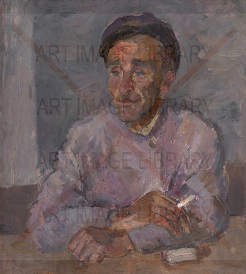 Image no. 3814: Fisherman Smoking (Robert Falk), code=V, ord=0, date=1940s