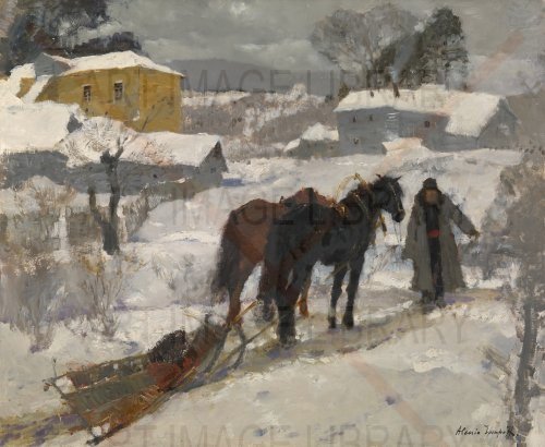 Image no. 3573: A Man with Two Horses and ... (Alessio Issupoff), code=H, ord=0, date=mid 20th century