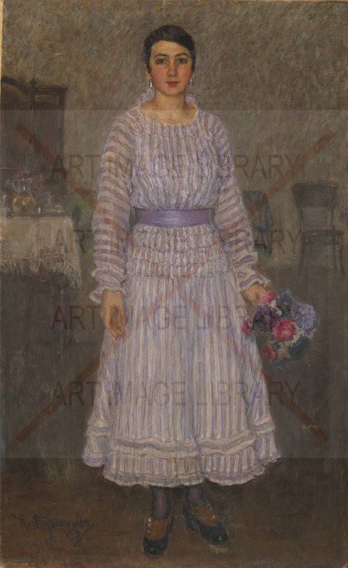 Image no. 3585: Portrait of Lyudmila, the ... (Nikolay Kuznetsov, Nikolai Dmitrievitch Kouznetsov), code=V, ord=0, date=1916