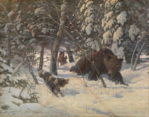 Image no. 3587: Bear Hunt (Evgeny Tikhmenev), code=H, ord=0, date=1913