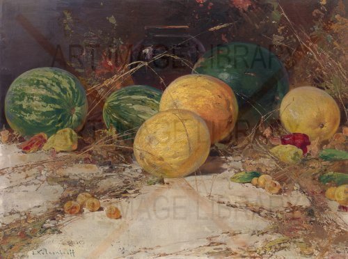 Image no. 3624: Still Life with Watermelon... (Stepan Kolesnikoff, Stepan Fedorovitch Kolesnikoff), code=H, ord=0, date=early 20th century