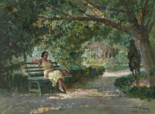 Image no. 3642: Girl on a Bench (Georgiy Savitskiy), code=H, ord=0, date=1939