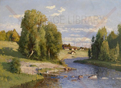 Image no. 3651: Summer Landscape with a River (Andrei Shilder), code=H, ord=0, date=1918