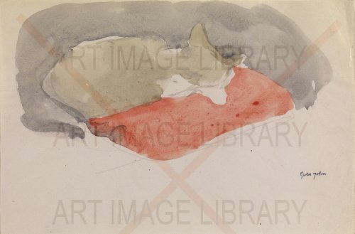 Image no. 5142: Cat Sleeping on a Red Cushion (John Gwen), code=H, ord=0, date=-