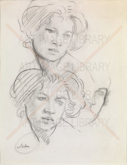 Image no. 5126: Studies of Ida Nettleship (Augustus Edwin John), code=V, ord=0, date=-