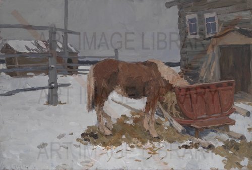Image no. 3860: Horse and Red Sleigh (Vladimir Stozharov), code=H, ord=0, date=1966