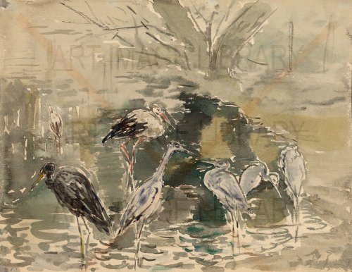 Image no. 3867: Herons (Antonina Sofronova), code=H, ord=0, date=mid 20th century