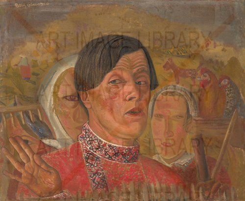 Image no. 3883: Self-Portrait With Hen and... (Boris Grigoriev), code=H, ord=0, date=early 20th century