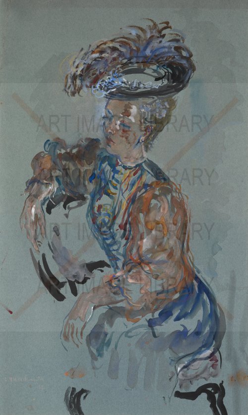 Image no. 3893: Seated Lady in a Hat (Constantin Terechkovitch), code=N, ord=0, date=1939