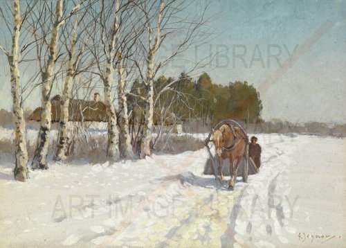 Image no. 3912: Horse and Sleigh in a Snow... (Andrei Egorov), code=H, ord=0, date=early 20th century