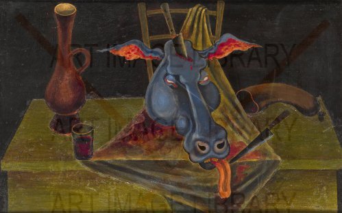 Image no. 3926: Still Life with a Bull Head (Mihail Chemiakin), code=H, ord=0, date=late 20th century