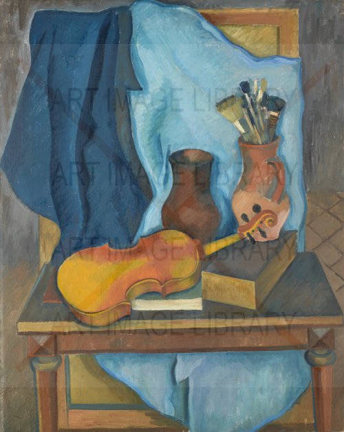 Image no. 3928: Still Life with a Violin (Tatyana Kuperwasser), code=V, ord=0, date=mid 20th century