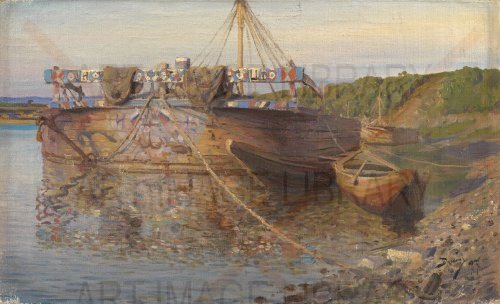 Image no. 3934: Barge on the River Oka (Vasily Polenov), code=H, ord=0, date=early 20th century
