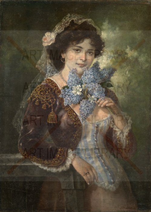 Image no. 3976: Beauty with Lilacs (Alexey Trankovsky), code=V, ord=0, date=early 20th century