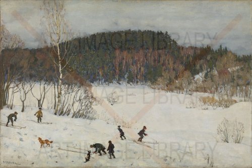 Image no. 4001: Landscape with Skiers (Konstantin Yuon), code=H, ord=0, date=mid 20th century