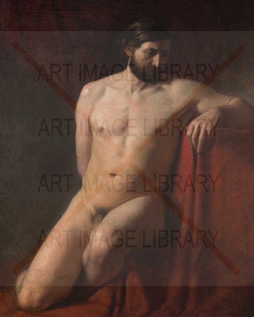 Image no. 4149: Male Nude with a Drape (Genrikh Semiradsky), code=V, ord=0, date=1865