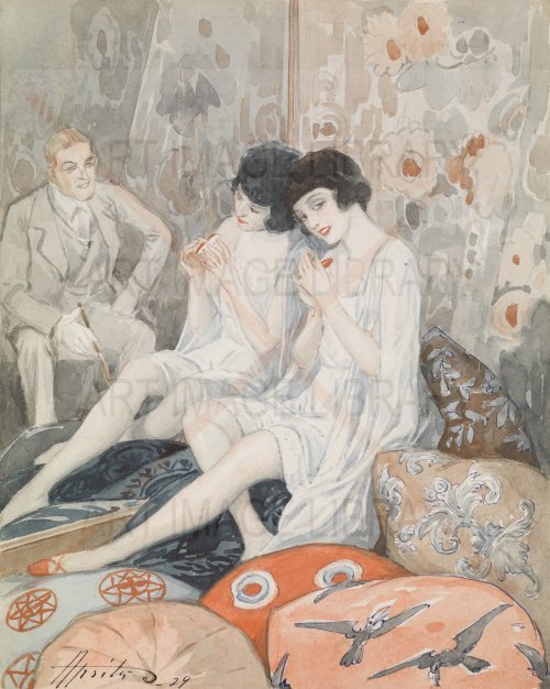 Image no. 4162: Lady in Her Boudoir (Alexander Apsit), code=V, ord=0, date=1929
