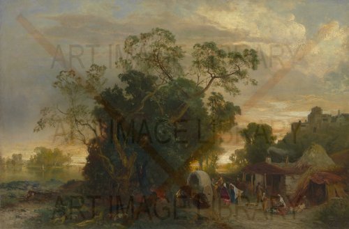 Image no. 4183: Settlement by a River. (Paul Von Franken), code=H, ord=0, date=mid 19th century