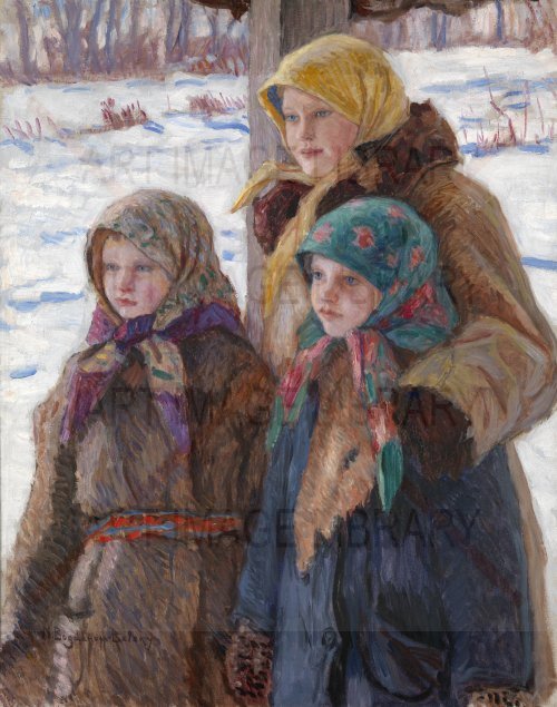 Image no. 4185: Three Sisters (Nikolay Bogdanov-Belsky, Nikolay Petrovich Bogdanov-Belsky), code=V, ord=0, date=early 20th century