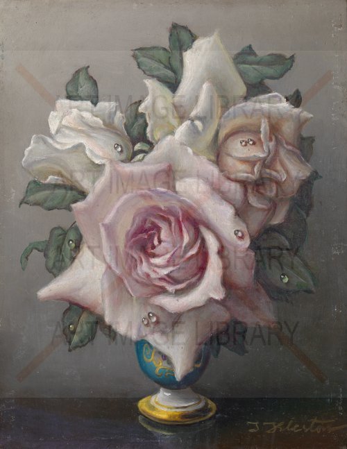 Image no. 4194: Bouquet with Blush Roses (Irene Klestova), code=V, ord=0, date=mid 20th century