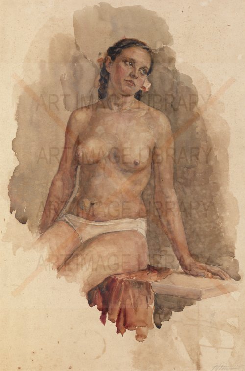 Image no. 3677: Seated Nude (Mikhail Gladkiy), code=V, ord=0, date=1951