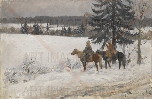 Image no. 4214: Winter Scene with Two Coss... (Ivan Vladimirov), code=H, ord=0, date=1916