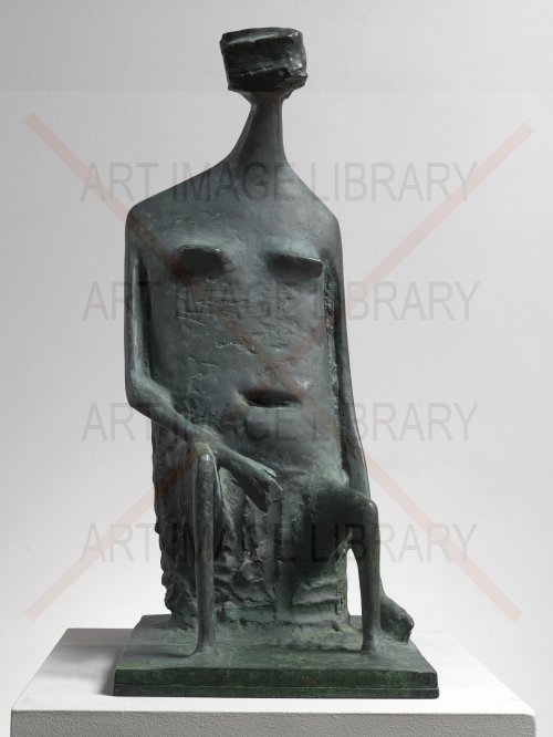 Image no. 3462: SEATED WOMAN WITH SQUARE H... (Kenneth Armitage), code=V, ord=0, date=1985