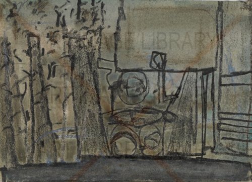 Image no. 3416: Study for Barrels in a Yard (Prunella Clough), code=H, ord=0, date=1955