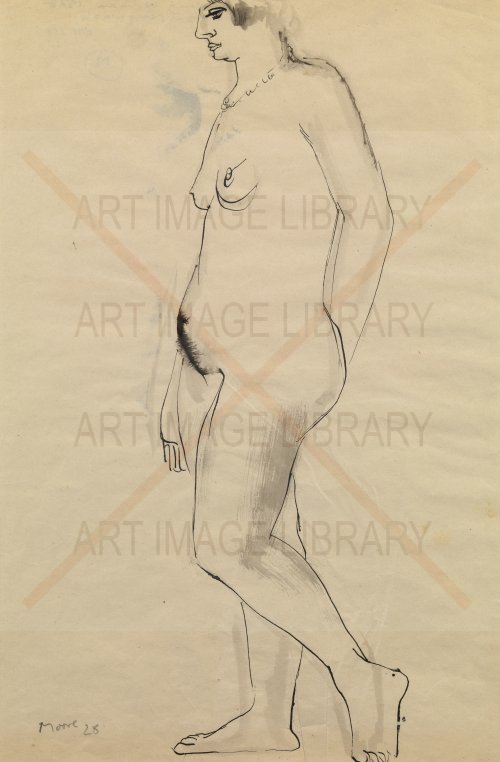 Image no. 3431: Standing Nude in Profile. (Henry Moore), code=V, ord=0, date=1928