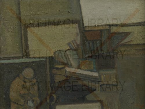 Image no. 3366: Man in a yard (Prunella Clough), code=H, ord=0, date=1952